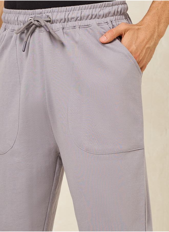 Oversized Terry Jogger with Panel Pocket & Elasticated Cuff