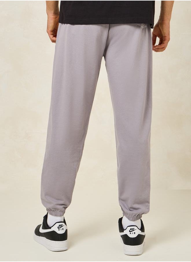 Oversized Terry Jogger with Panel Pocket & Elasticated Cuff