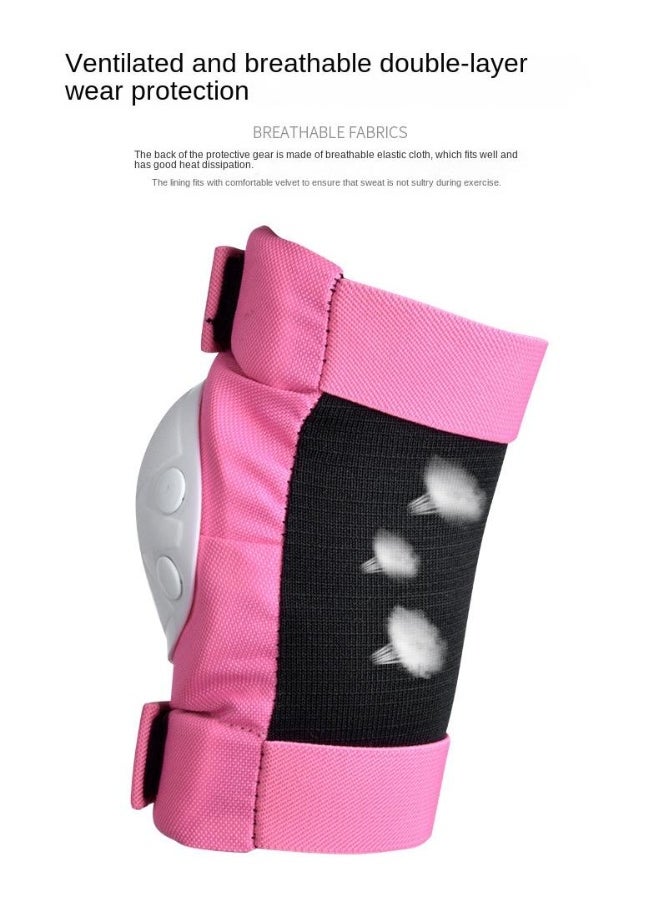 7-Piece Protection Gear Wrist Knee Pads And Helmet Set