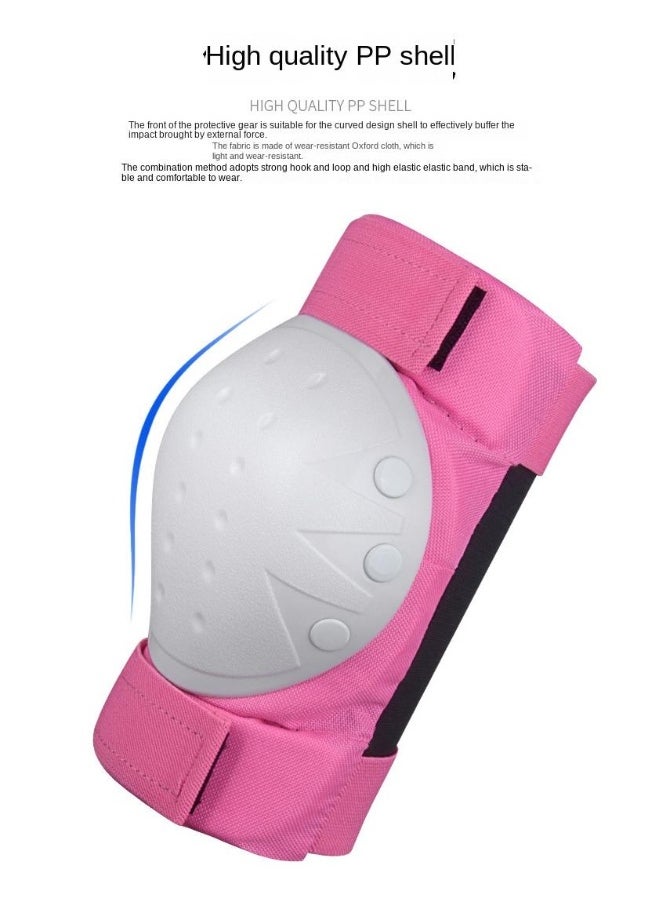 7-Piece Protection Gear Wrist Knee Pads And Helmet Set