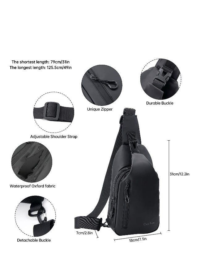 Lightweight Sling Backpack – Unisex Chest bag Crossbody Backpack with USB Port, One Strap Sling Shoulder Bag Travel Sports Gym day pack Backpack