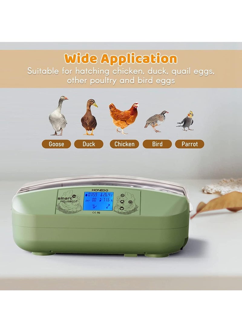 32 Eggs Digital Mini Automatic Egg Incubator with Turner for Hatching Turkey Goose Quail Chicken Eggs, Egg Hatcher Machine