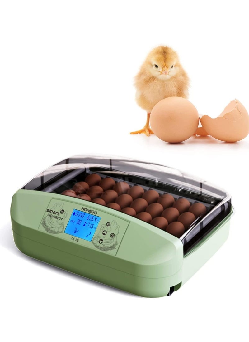 32 Eggs Digital Mini Automatic Egg Incubator with Turner for Hatching Turkey Goose Quail Chicken Eggs, Egg Hatcher Machine
