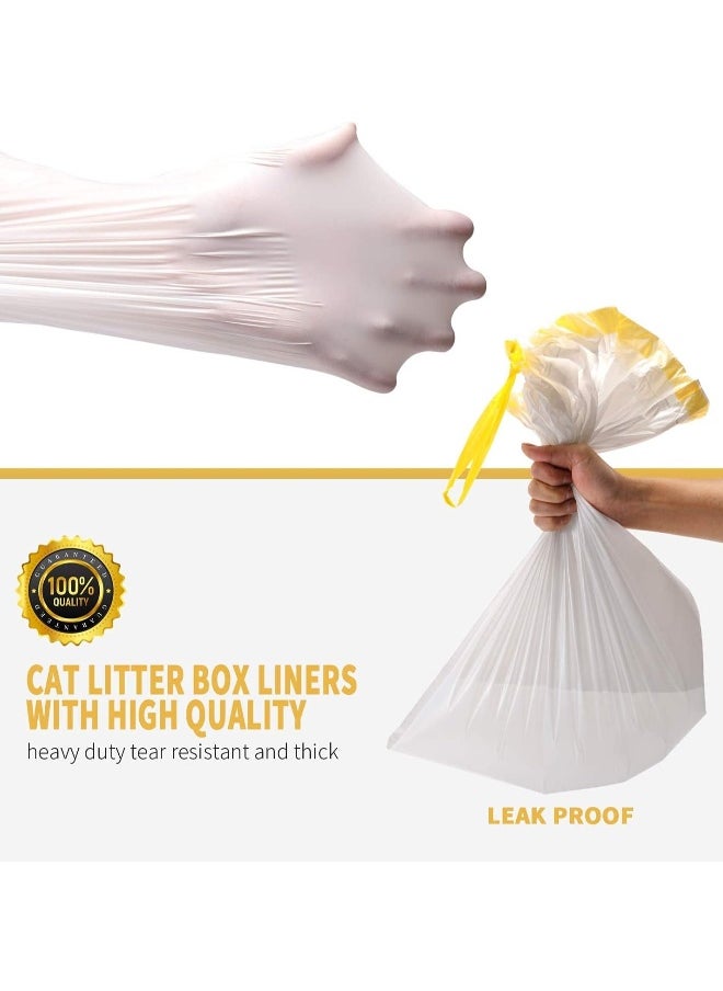 Cat Litter Box Liners, 14 Count Jumbo Extra Durable Large Drawstring Kitty Litter Pan Bags Cat Waste Litter Bags Pet Cat Supplies (36 x 18)