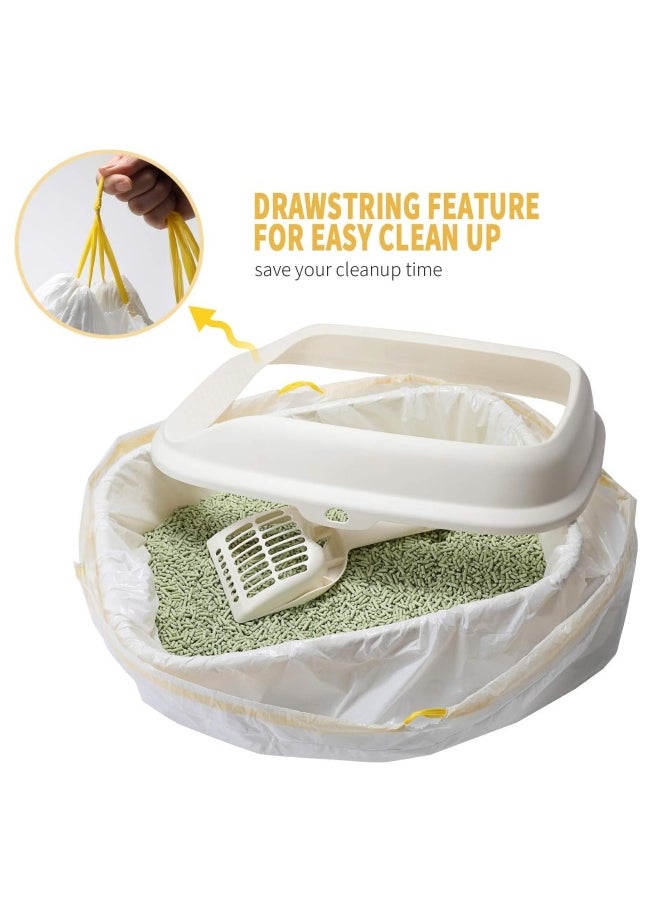 Cat Litter Box Liners, 14 Count Jumbo Extra Durable Large Drawstring Kitty Litter Pan Bags Cat Waste Litter Bags Pet Cat Supplies (36 x 18)