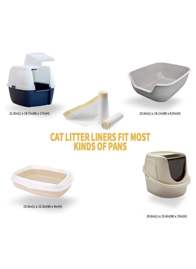 Cat Litter Box Liners, 14 Count Jumbo Extra Durable Large Drawstring Kitty Litter Pan Bags Cat Waste Litter Bags Pet Cat Supplies (36 x 18)