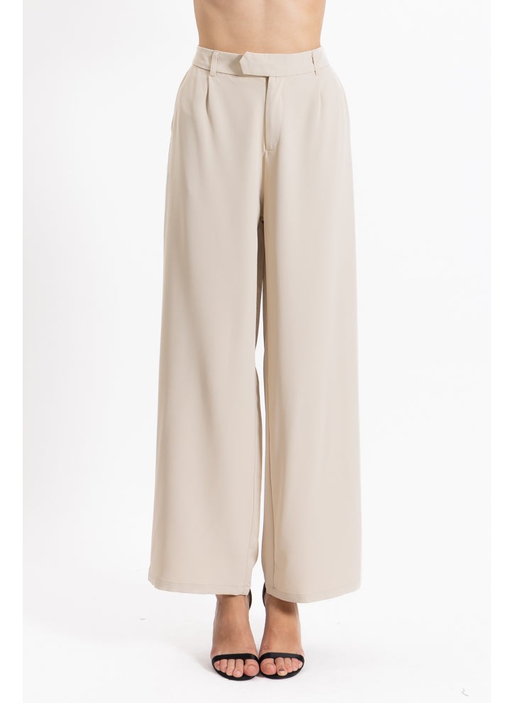WIDE LEG COMFORT TROUSERS