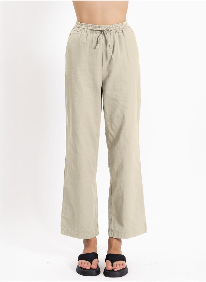 COMFORT STRAIGHT COTTON TROUSERS