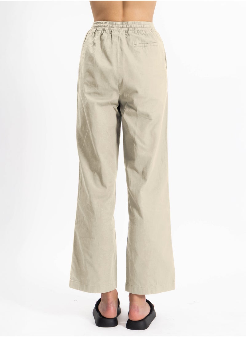 COMFORT STRAIGHT COTTON TROUSERS
