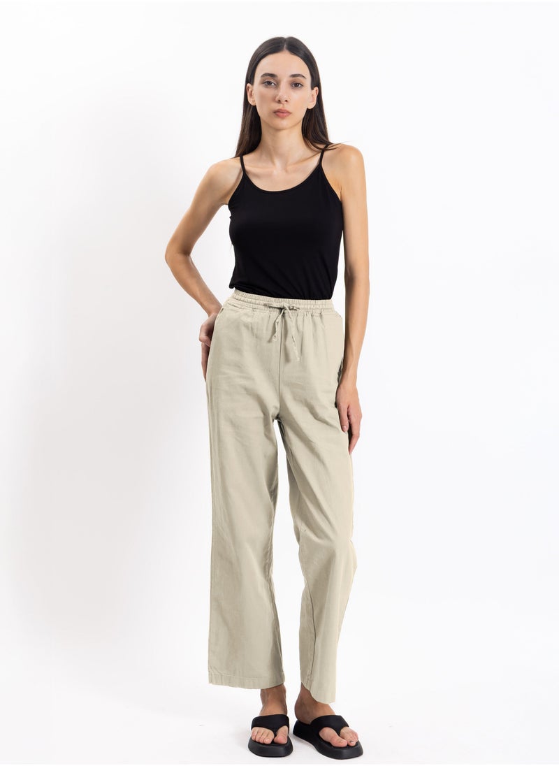 COMFORT STRAIGHT COTTON TROUSERS