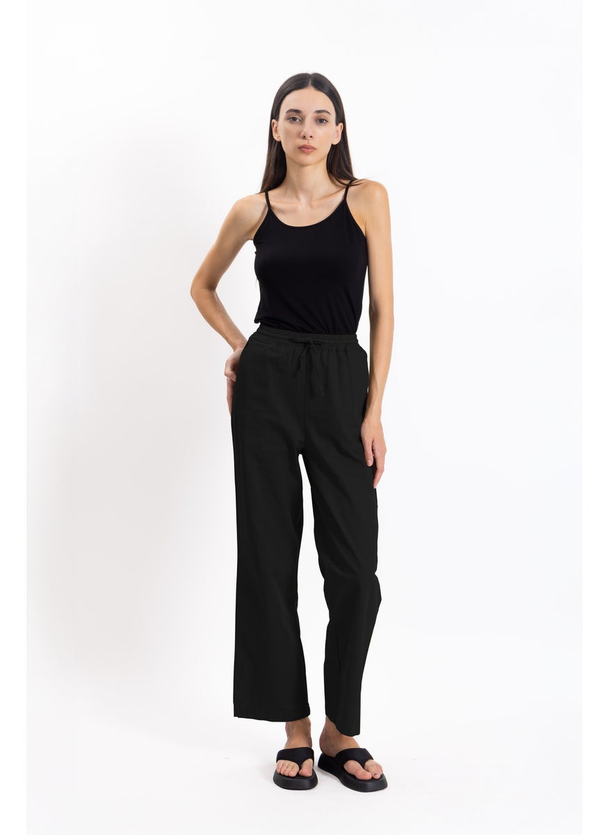 COMFORT STRAIGHT COTTON TROUSERS