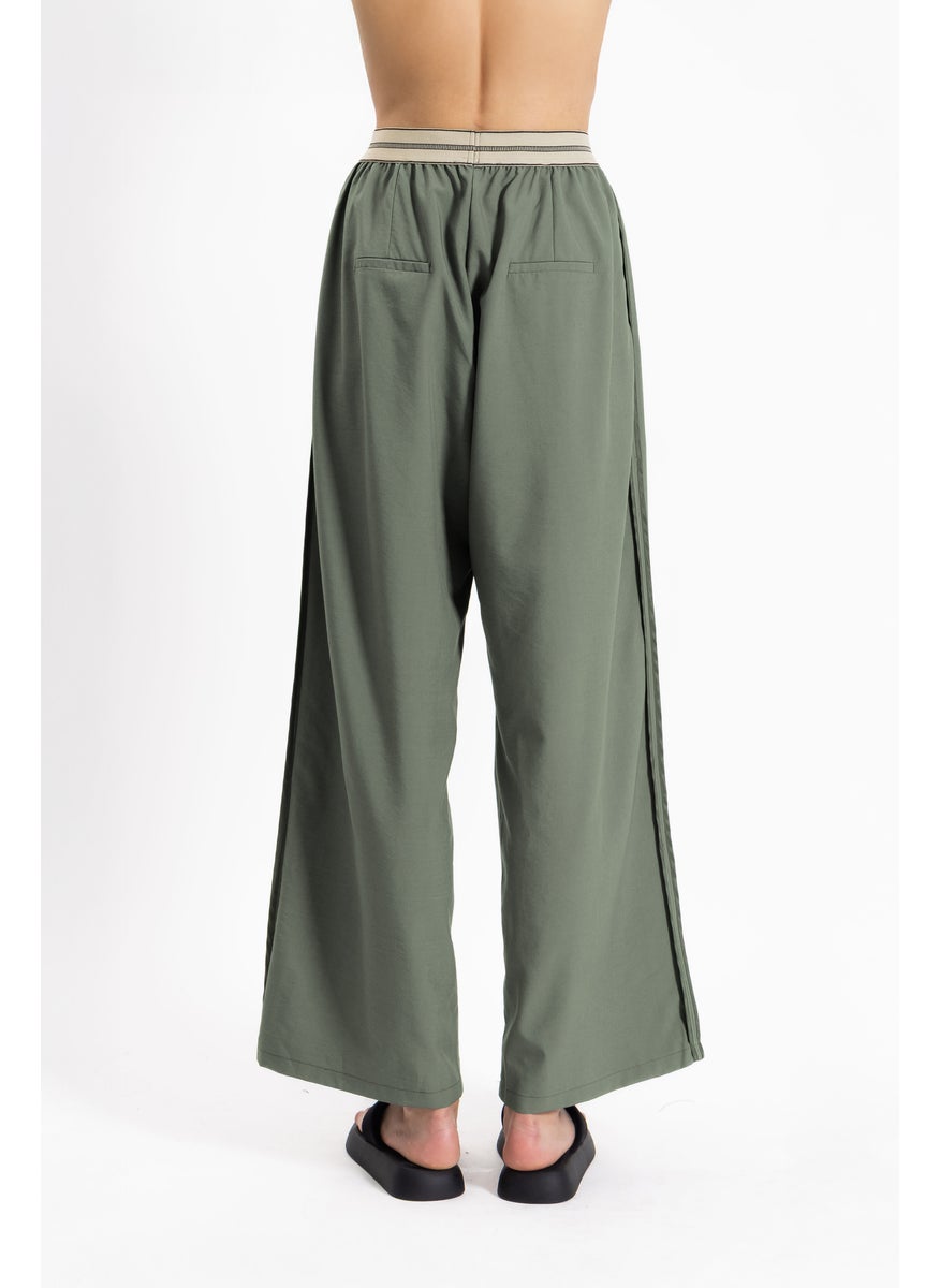 DETAILED WIDE LEG COMFORT TROUSERS
