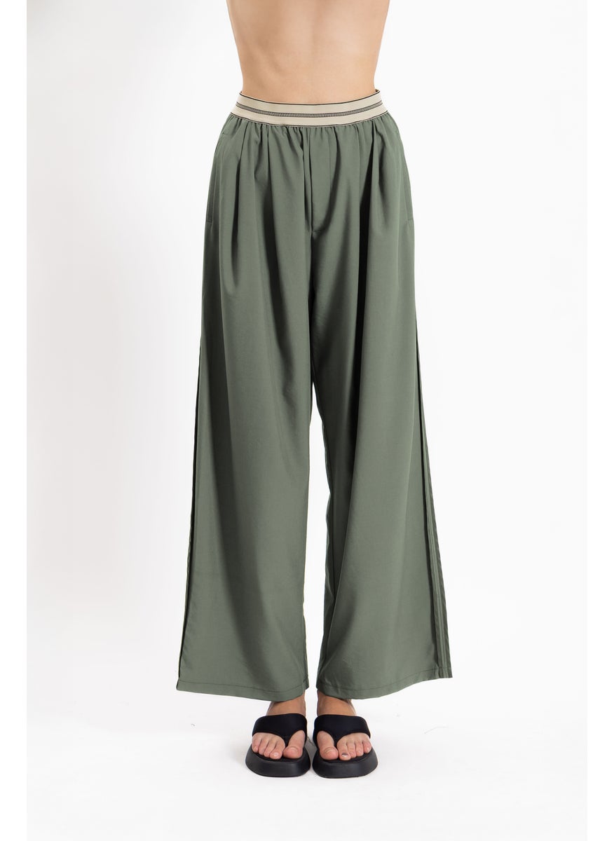 DETAILED WIDE LEG COMFORT TROUSERS