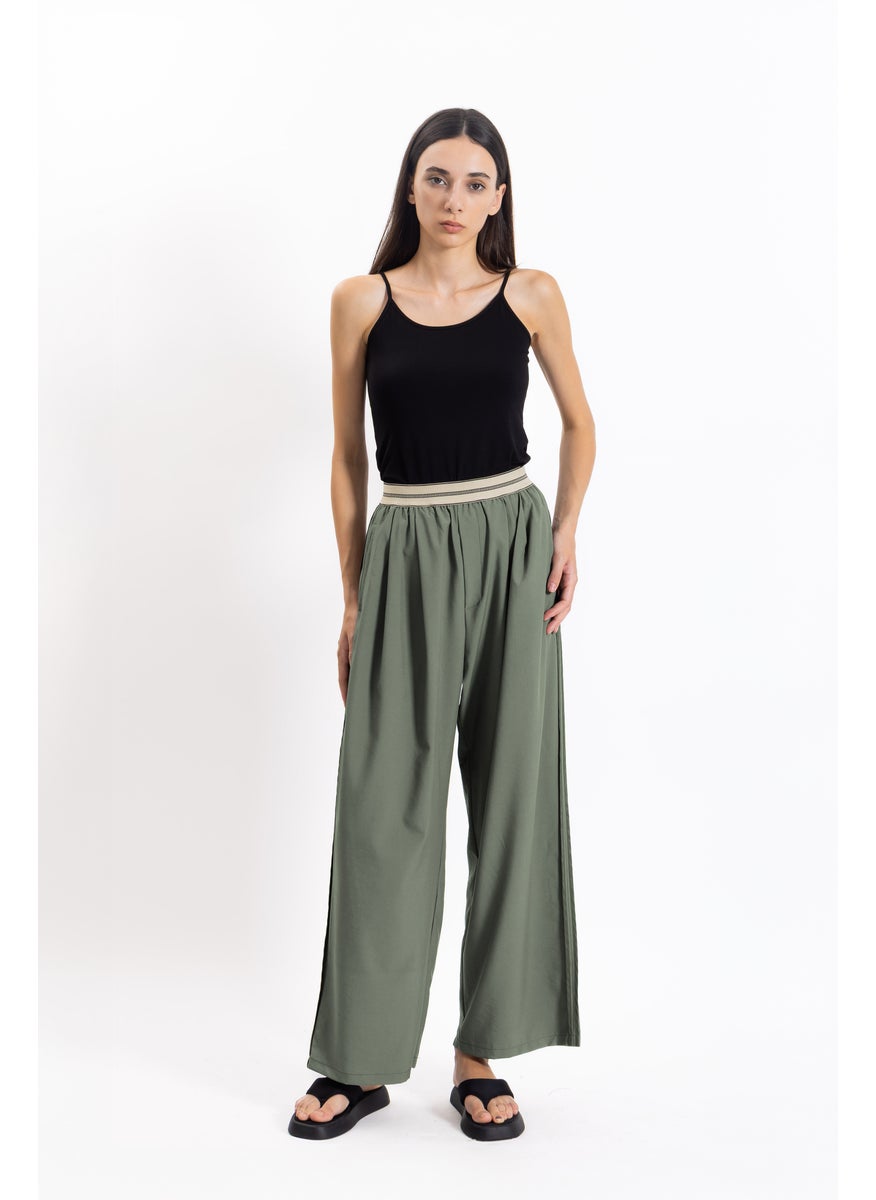 DETAILED WIDE LEG COMFORT TROUSERS