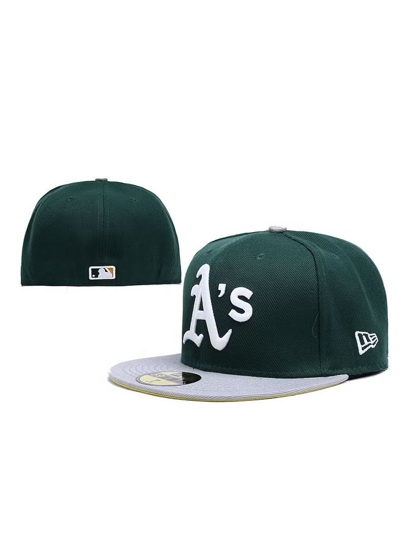 NEW ERA 3D Embroidered Fitted Baseball Team Cap with Closed Back for Sun Protection-56.8CM
