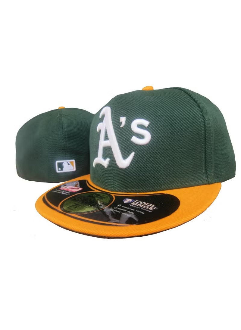 NEW ERA 3D Embroidered Fitted Baseball Team Cap with Closed Back for Sun Protection-63.5CM