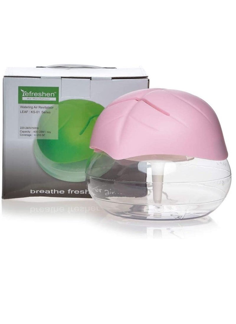 Leaf Shaped Electrical Water Air Refresher Air Revitalizer Air Purifier Air Humidifier Pink