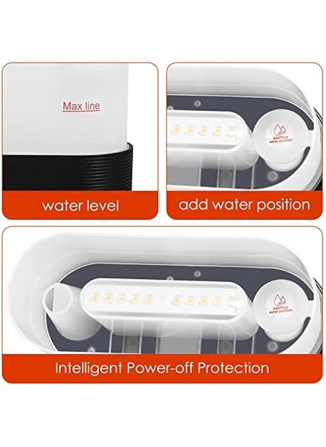 Flame Humidifier Fire Diffuser, Portable Noiseless Mist Air Aromatherapy Diffuser for Essential Oils for Home Office Bedroom with Night Light and No-Water Auto-Off Protection
