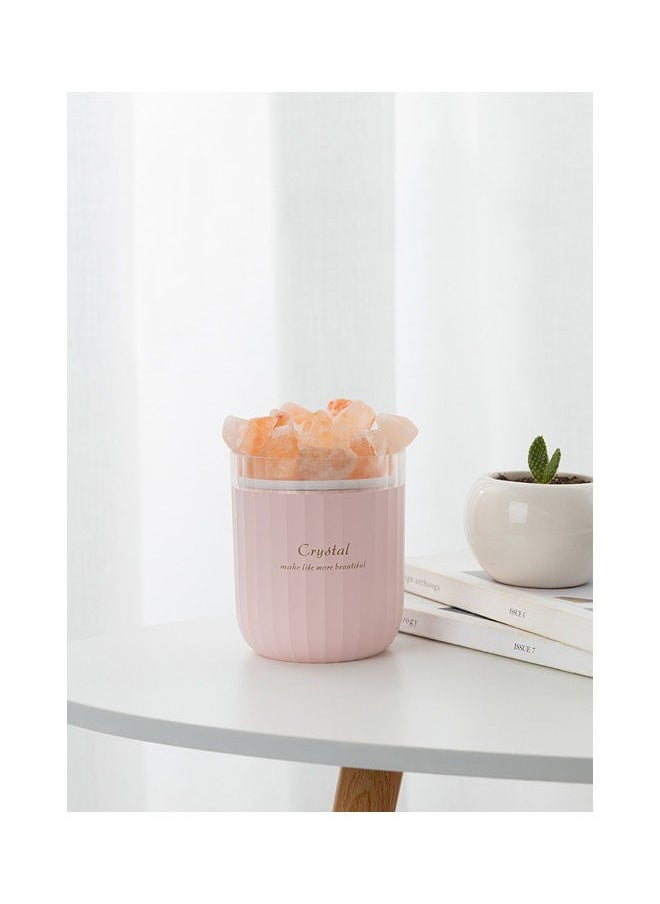 USB Rechargeable Crystal Salt Stone Humidifier Pink