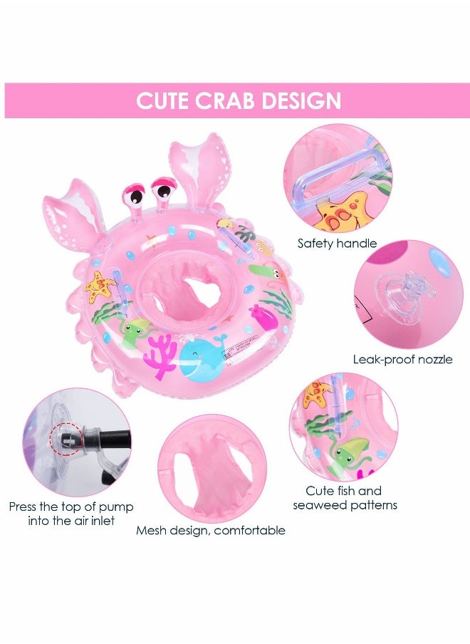 Baby Swimming Ring, Float with Seat Toddler  patch kit, Inflatable Baby Swim Ring Skin Care PVC for Kids Paddling Pool 6 Months to 3 Years