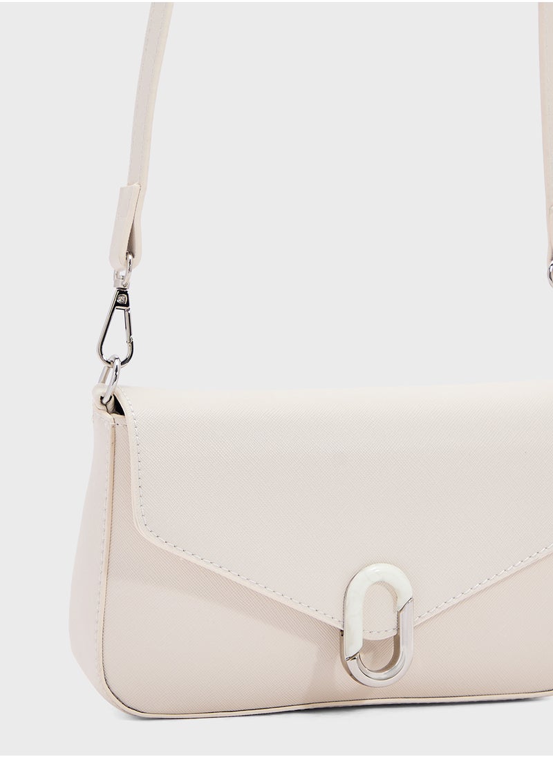Metal Trim Detail Crossbody Bag