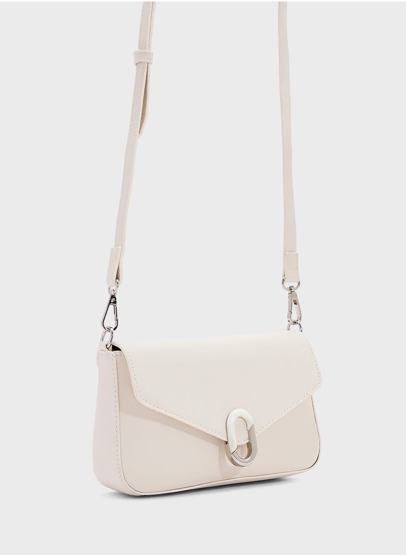 Metal Trim Detail Crossbody Bag