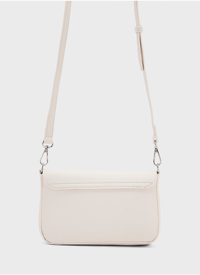 Metal Trim Detail Crossbody Bag