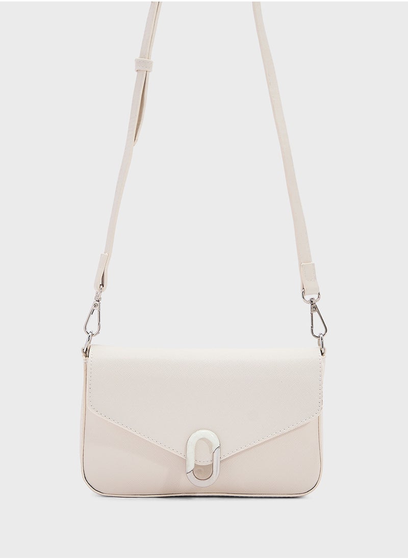 Metal Trim Detail Crossbody Bag