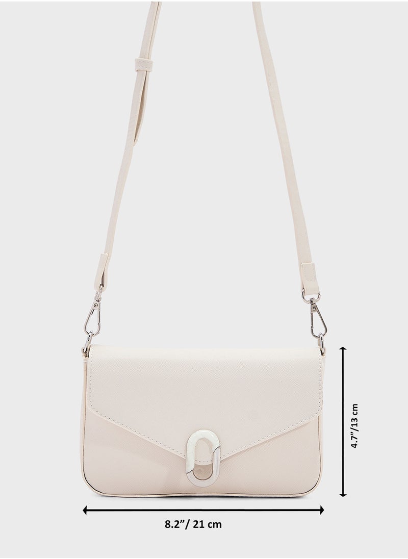 Metal Trim Detail Crossbody Bag
