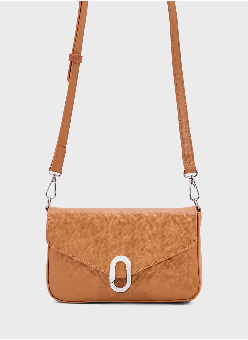 Metal Trim Detail Crossbody Bag