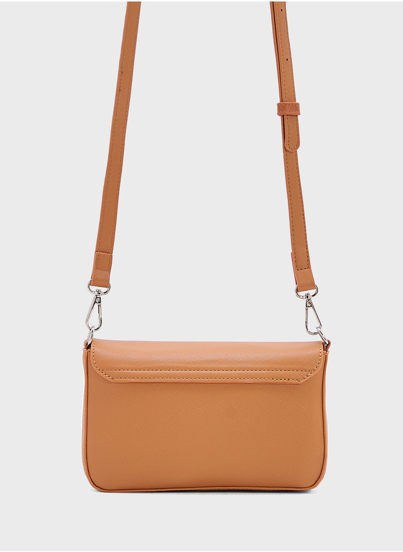 Metal Trim Detail Crossbody Bag