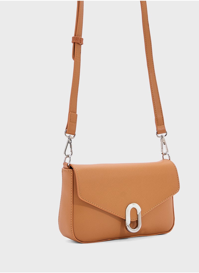 Metal Trim Detail Crossbody Bag