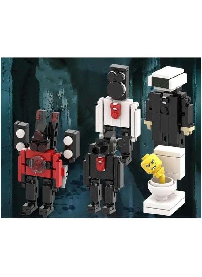 5PCS Skibidi Toilet Building Set (240 Pcs)