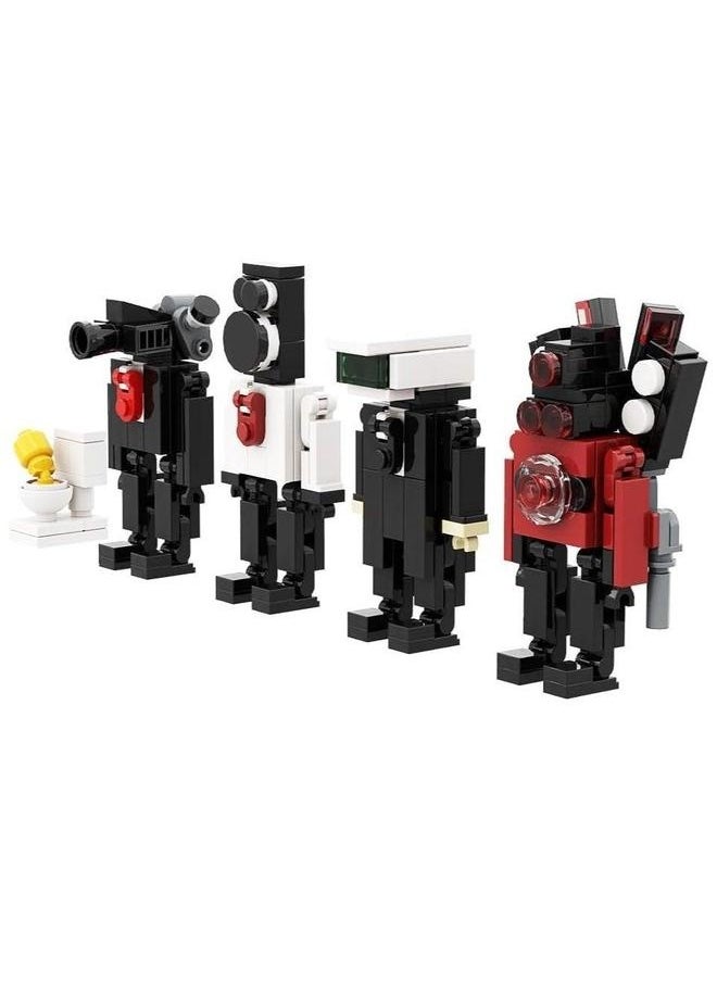 5PCS Skibidi Toilet Building Set (240 Pcs)