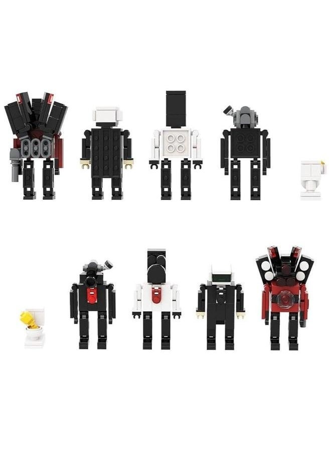 5PCS Skibidi Toilet Building Set (240 Pcs)