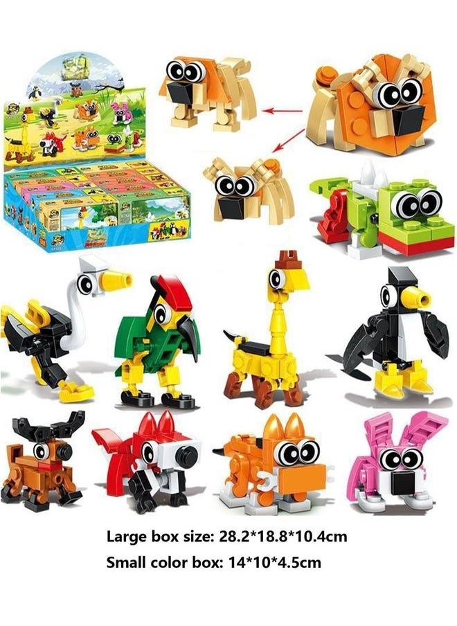 Children's Educational Small Particle Assembly Building Block Collection Set Toy(Animal 10 Boxes)