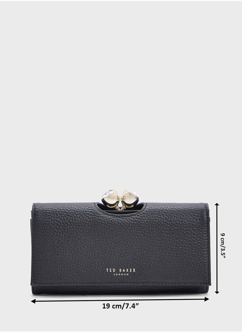 Rosyela Large Leather Bobble Purse