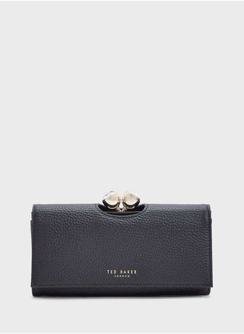 Rosyela Large Leather Bobble Purse