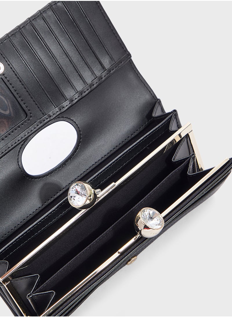 Rosyela Large Leather Bobble Purse