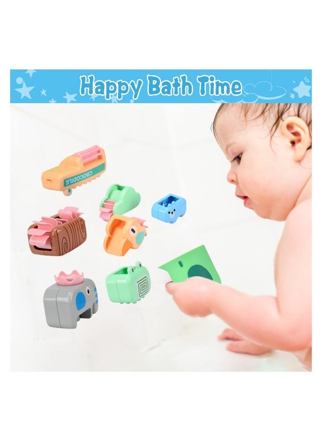 SYOSI Baby Bath Toys Set, Bath Toys for Kids, Swimming Water Toys Bath Toys Kids Educational Pool Toy for Kids Boys Girls Toddlers Baby Bath Game Time, 9 Pieces Toys