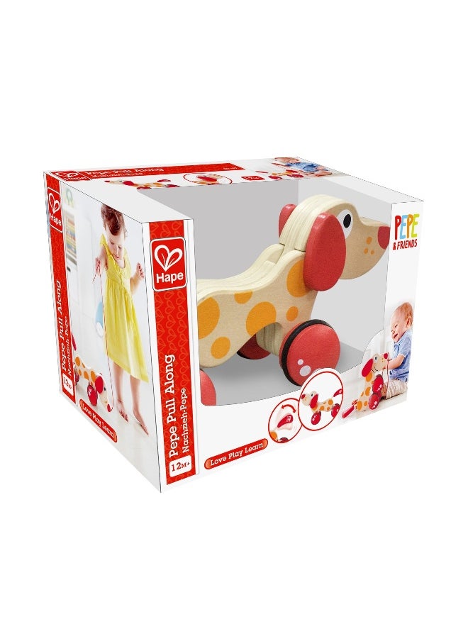 Hape Pepe & Friends Pepe Pull Along Wooden Toy (22 x 9.2 x 16.2 cm)