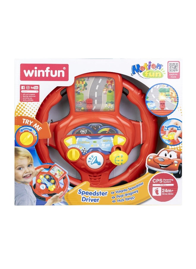 WinFun Motion Fun Speedster Driver Light 'N Sound Steering Wheel (16 cm)
