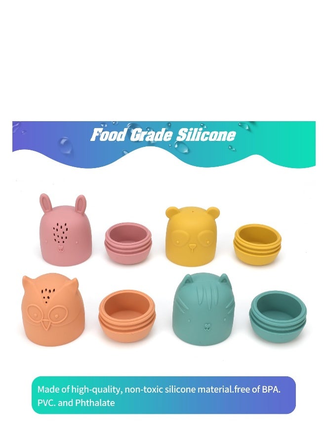 Bath Toys Floating Boat Train with Silicone Bath Toys, 9Pcs Mold Free No Mold Baby Bath Toys for Kids Ages 1-3, Bathtub Bath Toys for Toddlers 1-3, Infant Pool Shower Toys for 1 2 3 4 Kids Boys Girls