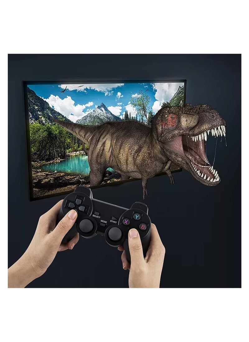Wireless HDMI High Upgrated -Smart Game Chip: wireless TV game console built-in more than 10000 Games,more than 9 Emulators are installed , and a 64GBTF card is attached which support you to game sear
