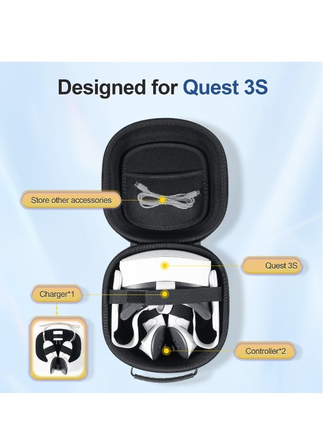 Quest 3S translucent storage bag Portable Portable Meta Quest 3 S Accessory Storage box