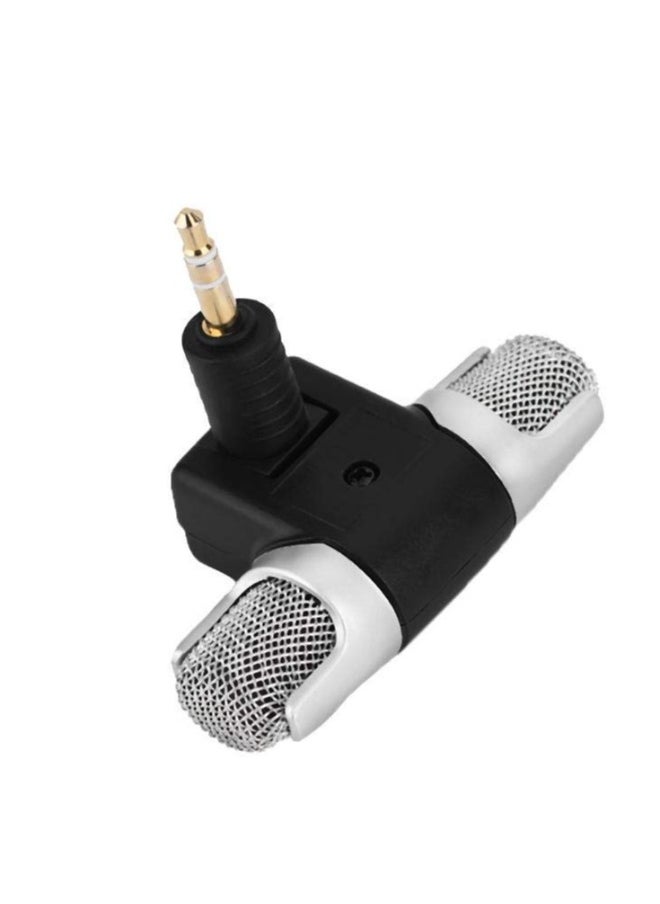 Mini Stereo Condenser Microphone, Omnidirectional Condenser Microphone with 3.5mm Gold-plating Plug Jack for PC Laptop MD Camera