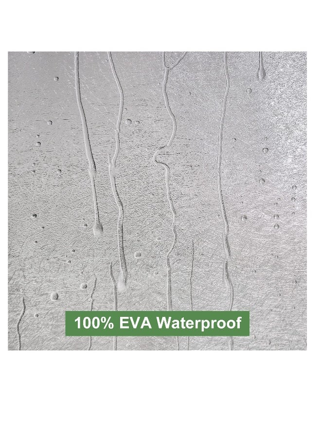 Frosted Shower Curtain Liner, 72 x 72 inches Frosted Shower Liner Waterproof, with 3 Big Magnets, Eva Plastic Weighted Shower Curtains, for Bathroom, Water Repellent, Semi Transparent