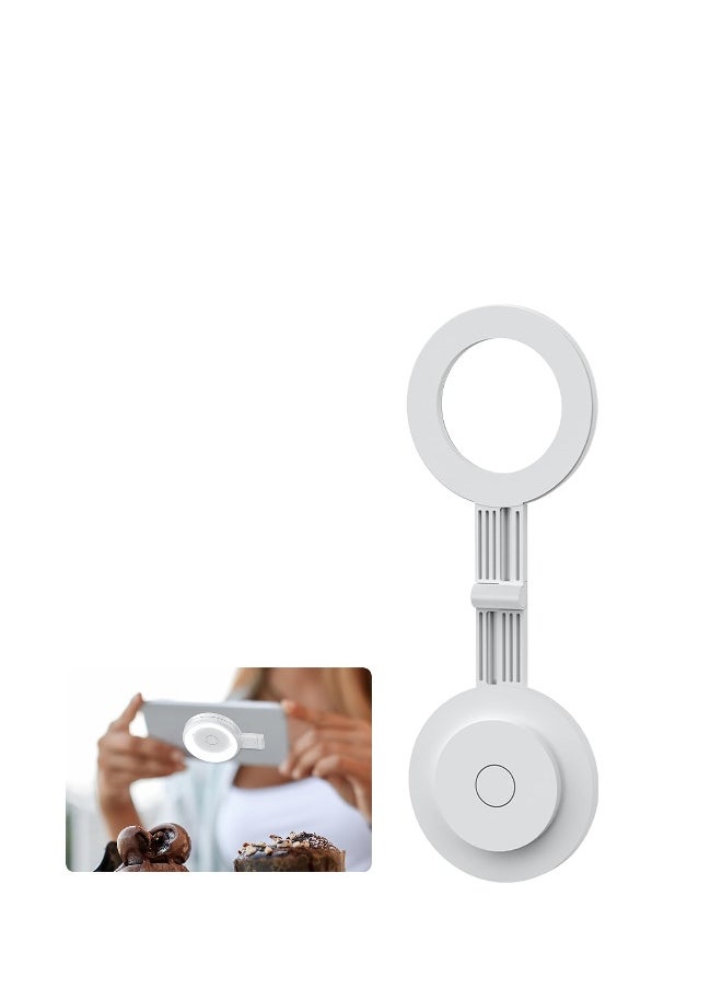 Magnetic LED Phone Ring Light - Portable Selfie Fill Light for iPhone with 6 Lighting Modes, Ideal for Video Recording, Selfies, TikTok, Vlogging, and Live Streaming.
