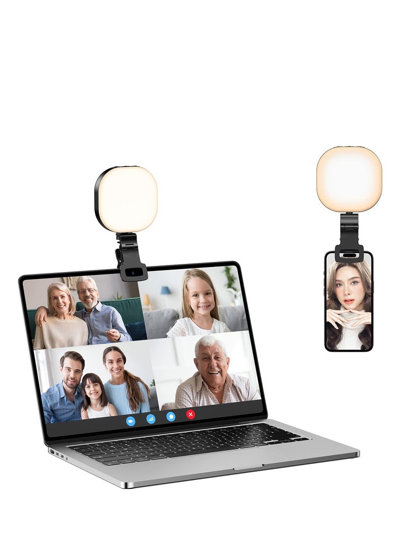 LED Video Light, Mini Selfie Light Camera Led for Phone, Laptop, Tablet and Computer, Dimmable Fill Lamp