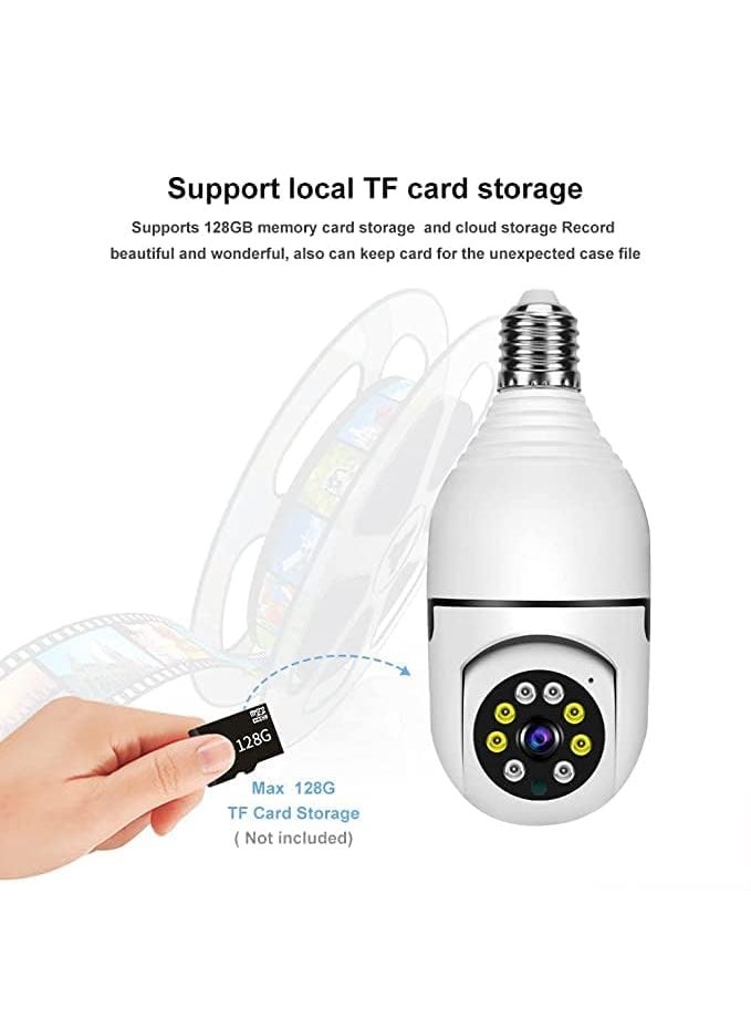 SIFACAM Sifa 3MP WiFi Indoor Bulb CCTV Camera for Home with PTZ Motion Detection Color Night Vision TwoWay Communication and MultiUser View